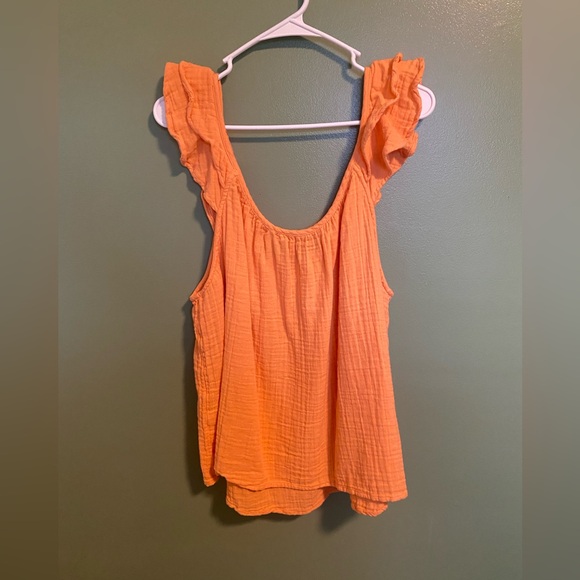 Sonoma Orange Ruffled Tank Top - Picture 3 of 3